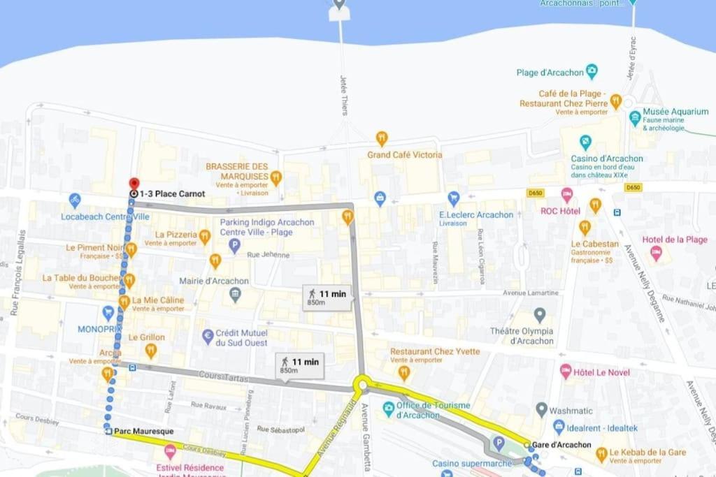 Grand Hotel - Magnifique Appartement Bord De Plage Centrale อาร์กาชง ภายนอก รูปภาพ